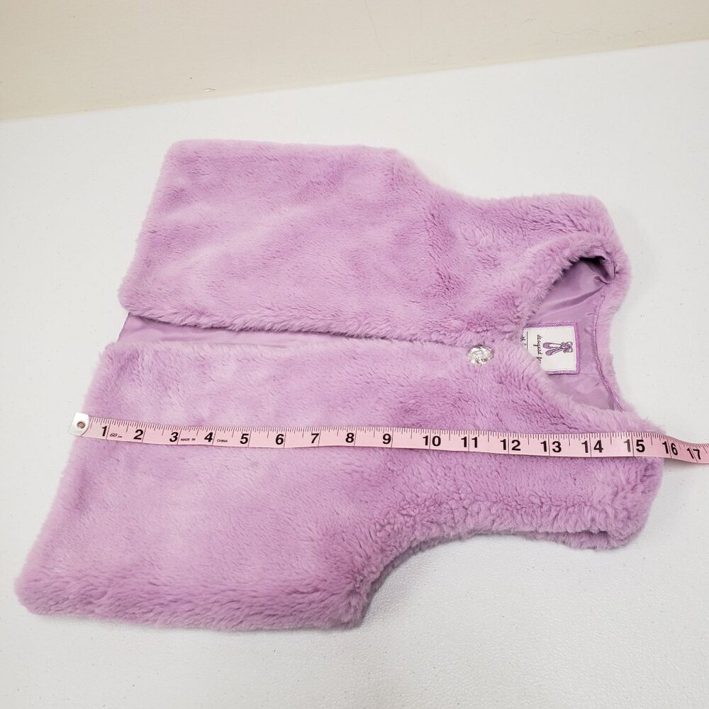 Gymboree Girls Lavender Faux Fur Vest Size Medium 7-8 - Picture 8 of 8